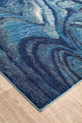 Waves Indigo Transitional Rug