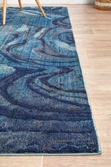 Waves Indigo Transitional Rug