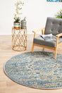 Duality Silver Transitional Round Rug