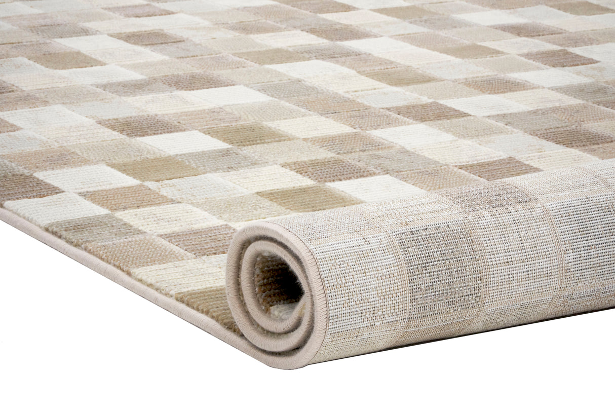 Haven Checkered Beige Rug