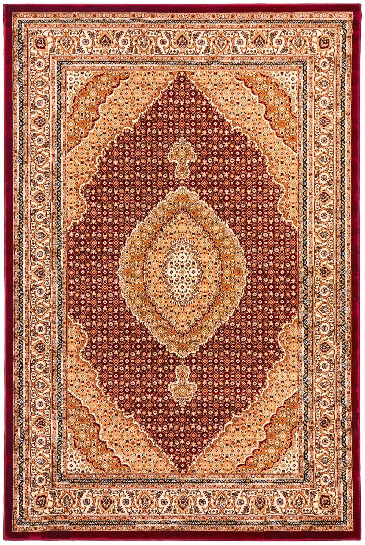 Stunning Formal Oriental Design Rug Red