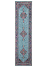 Vintage Distressed Eternal Diamond Blue Rug