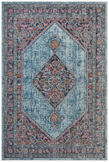 Vintage Distressed Eternal Diamond Blue Rug