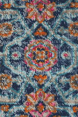 Vintage Distressed Eternal Diamond Blue Rug