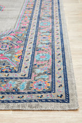 Vintage Distressed Eternal Diamond Grey Rug