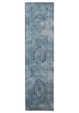 Vintage Distressed Eternal Vision Blue Rug