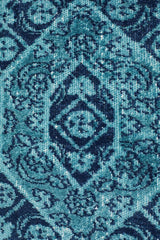 Vintage Distressed Eternal Vision Blue Rug