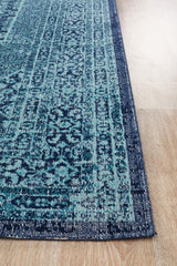 Vintage Distressed Eternal Vision Blue Rug