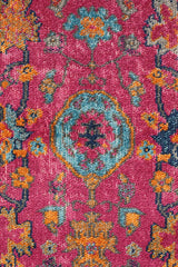 Vintage Distressed Eternal Corners Pink Rug