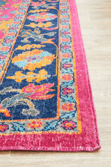 Vintage Distressed Eternal Corners Pink Rug