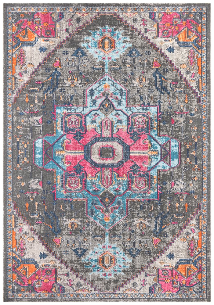 Vintage Distressed Eternal Quad Grey Rug