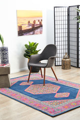 Vintage Distressed Eternal Blink Navy Rug