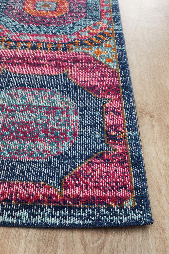 Vintage Distressed Eternal Dots Multi Rug