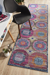 Vintage Distressed Eternal Dots Multi Rug