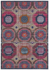 Vintage Distressed Eternal Dots Multi Rug