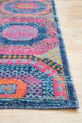 Vintage Distressed Eternal Dots Multi Rug