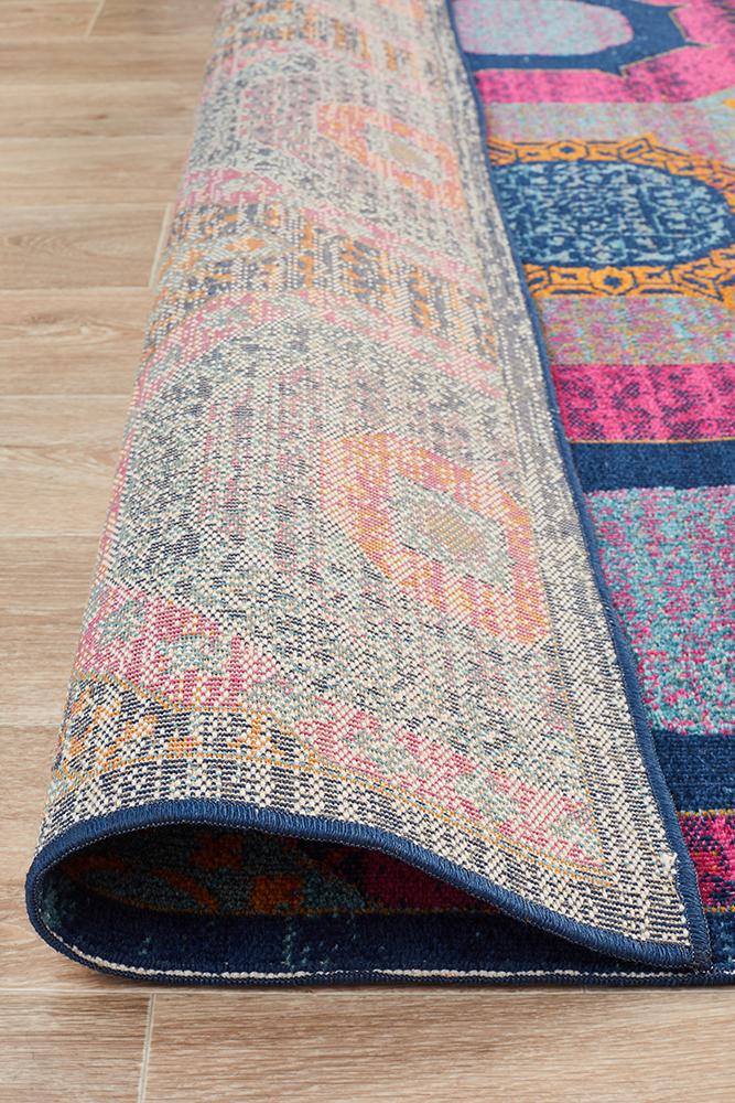 Vintage Distressed Eternal Dots Multi Rug