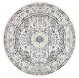 Mist Alpine White Transitional Round Rug