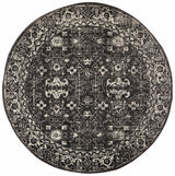 Estella Charcoal Transitional Round Rug