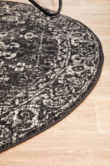 Estella Charcoal Transitional Round Rug