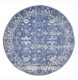 Oasis Navy Transitional Round Rug