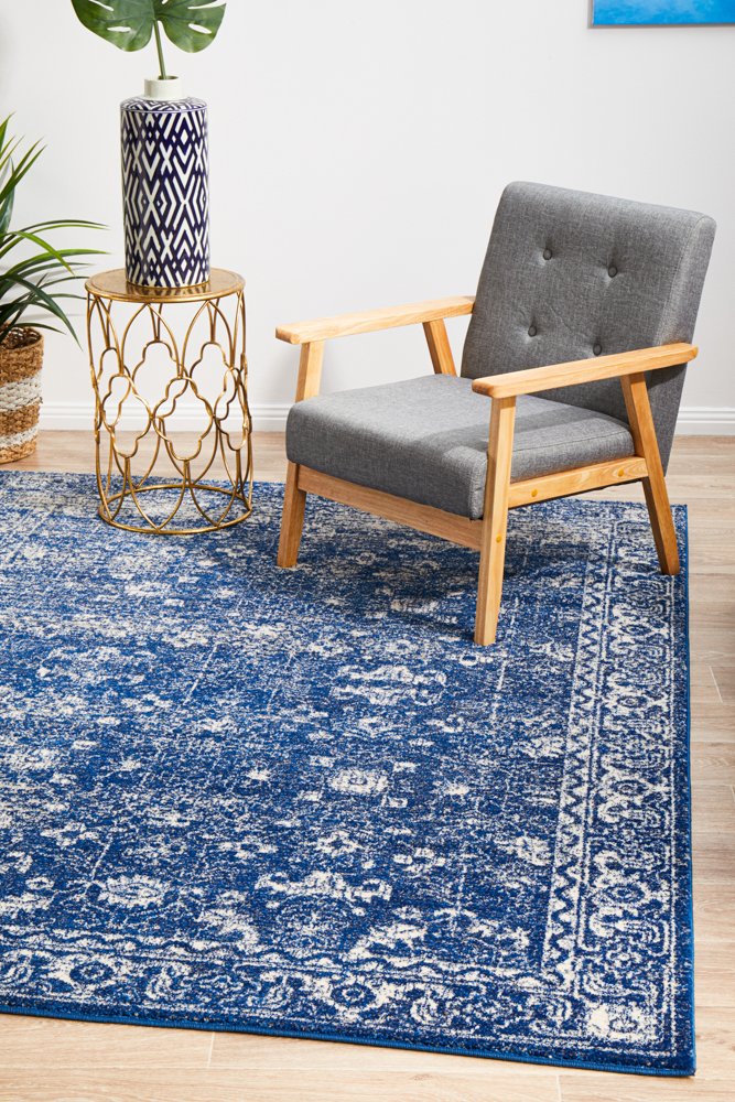 Oasis Navy Transitional Rug