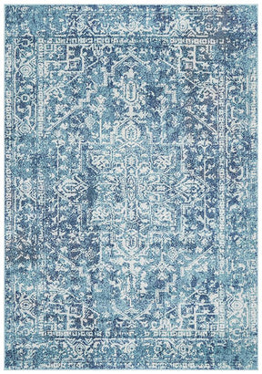 Muse Blue Transitional Rug - Lost Design Society