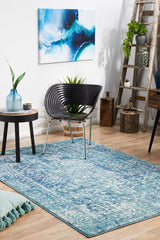 Muse Blue Transitional Rug