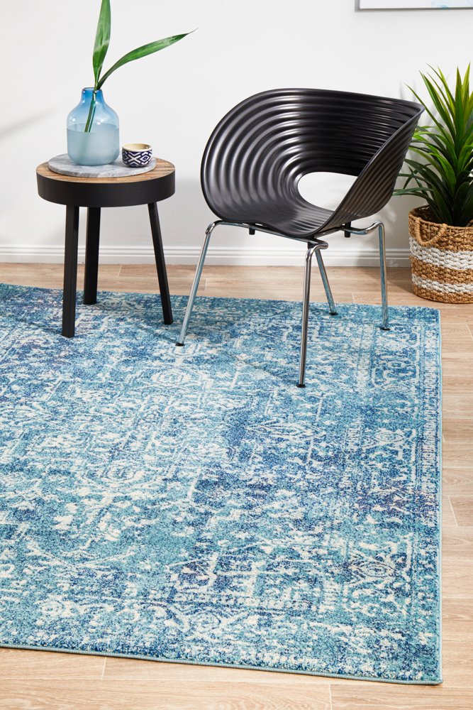 Muse Blue Transitional Rug – Lost Design Society