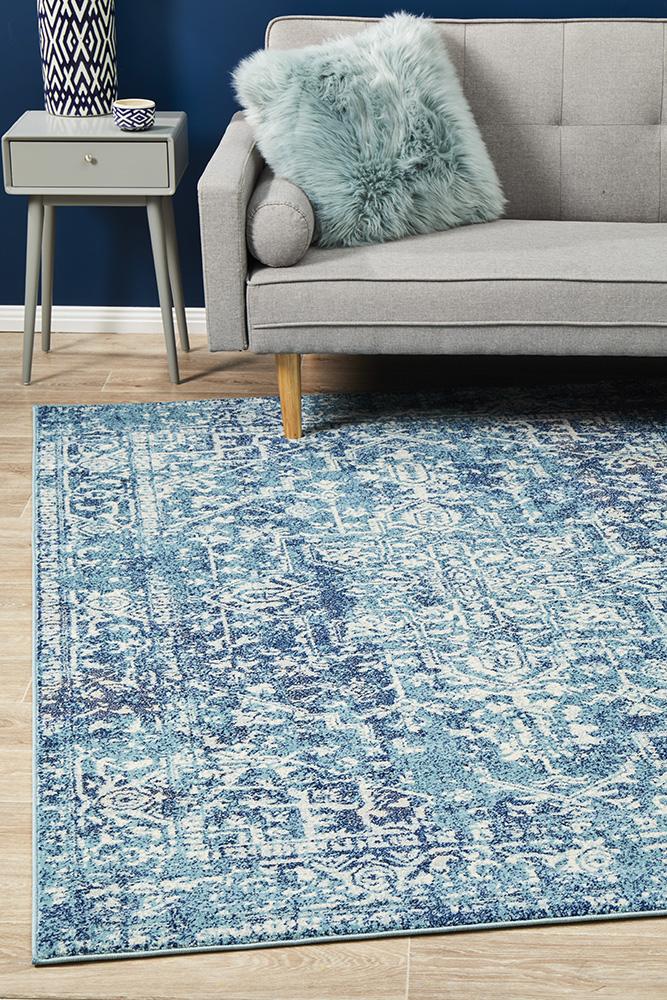 Blue Transitional Rug Muse Blue Transitional Rug – Lost Design Society