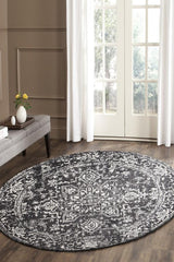 Scape Charcoal Transitional Round Rug