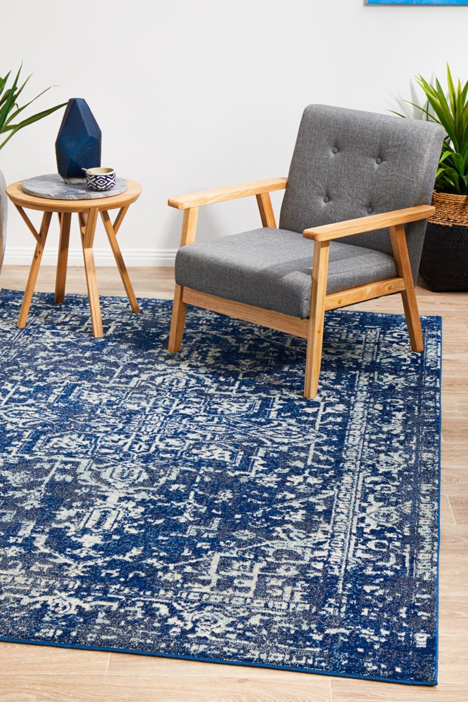 Contrast Navy Transitional Rug