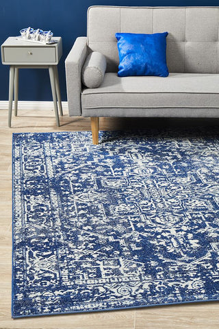 Contrast Navy Transitional Rug