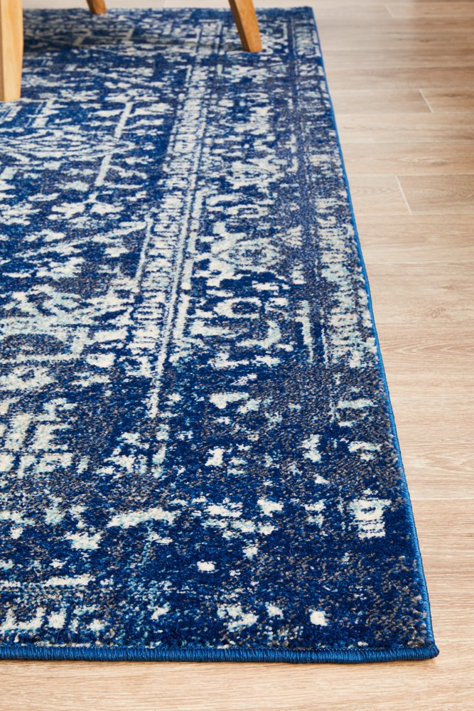 Contrast Navy Transitional Rug