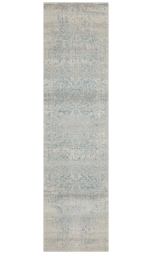 Glacier White Blue Transitional Rug