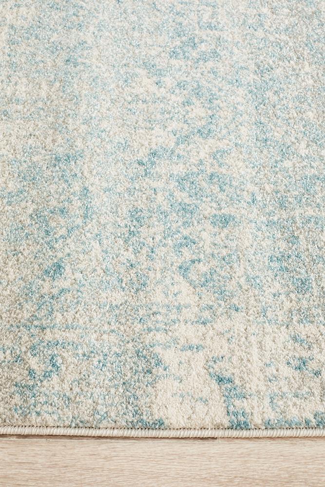 Glacier White Blue Transitional Rug