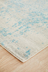 Glacier White Blue Transitional Rug