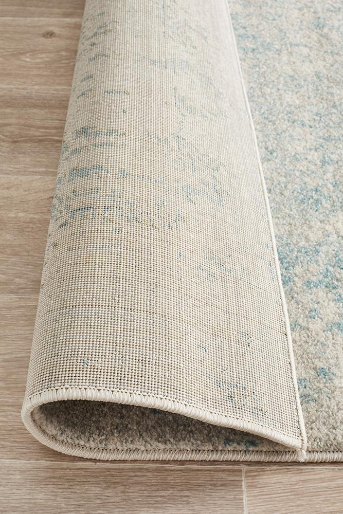 Glacier White Blue Transitional Rug