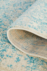 Glacier White Blue Transitional Rug