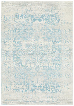 Glacier White Blue Transitional Rug - Lost Design Society