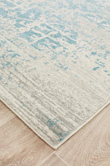 Glacier White Blue Transitional Rug