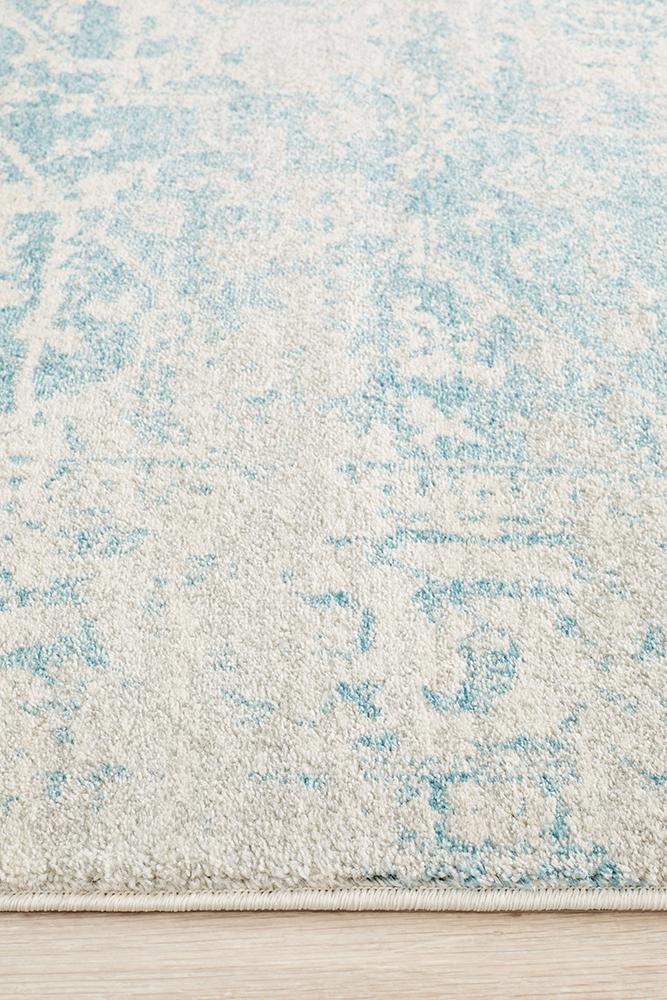 Glacier White Blue Transitional Rug