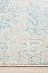 Glacier White Blue Transitional Rug