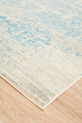 Glacier White Blue Transitional Rug