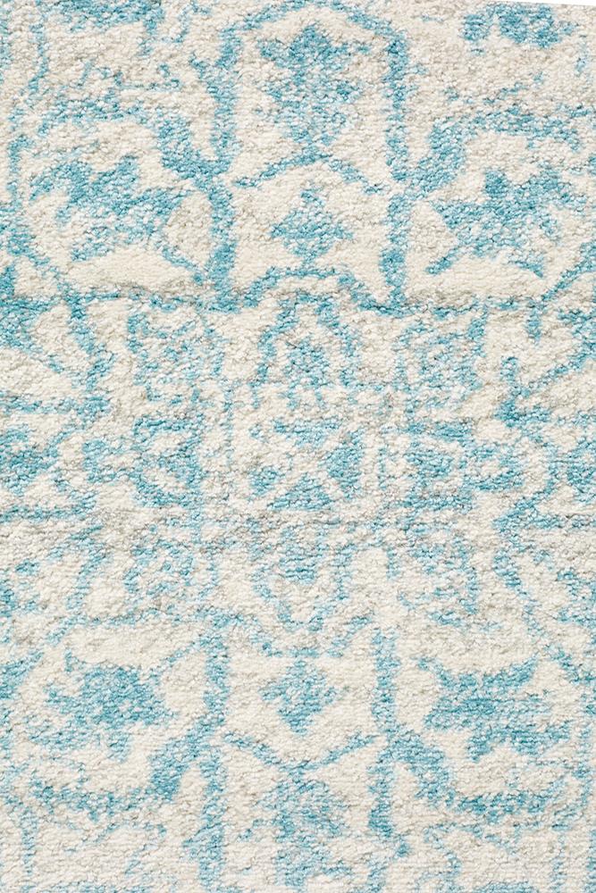 Glacier White Blue Transitional Rug