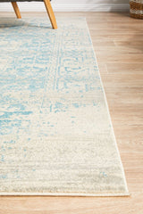 Glacier White Blue Transitional Rug