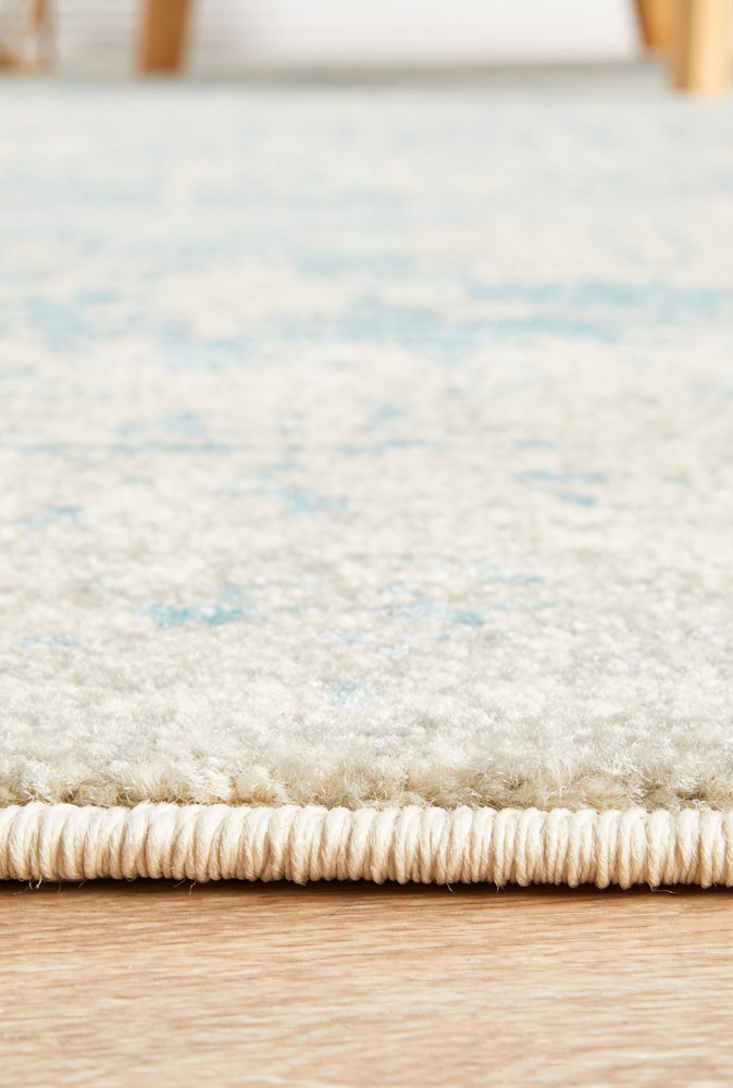 Glacier White Blue Transitional Rug