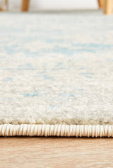 Glacier White Blue Transitional Rug