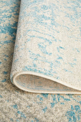 Glacier White Blue Transitional Rug