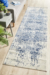 Horizon White Navy Transitional Rug